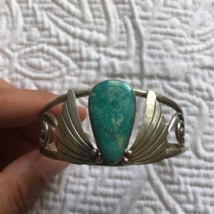 Turquoise and Sterling Silver Cuff